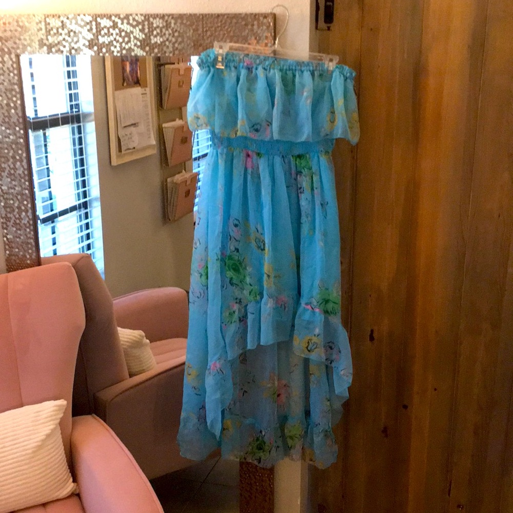 High low Strapless Dress